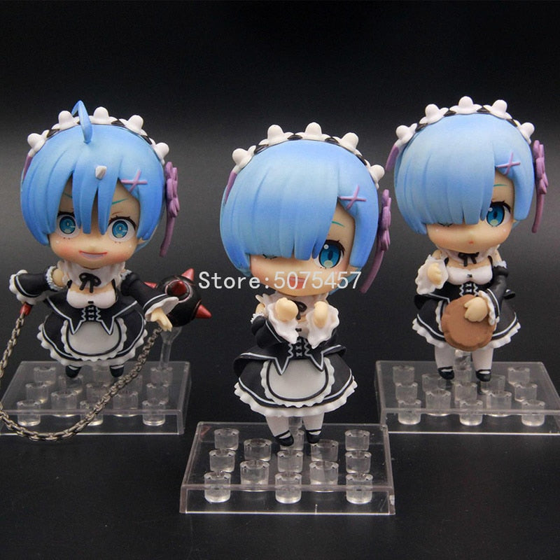 10cm Re: Zero in a Different World From Zero Anime Figure Emilia Action Figure 663# Rem Ram Figurine Collectible Model Doll Toys