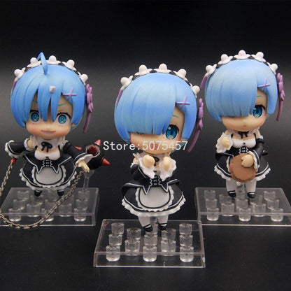 10cm Re: Zero in a Different World From Zero Anime Figure Emilia Action Figure 663# Rem Ram Figurine Collectible Model Doll Toys