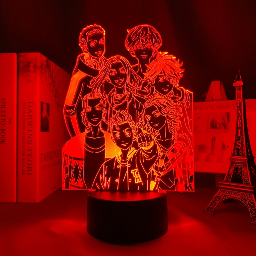 Led Light Anime Tokyo Revengers for Kids Bedroom Decoration Nightlight Birthday Gift Room Decor 3d Lamp Manga Tokyo Revengers