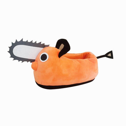 New Pochita Plush Slipper Chainsaw Chain Saw Man Cosplay Orange Dog Slipper Japan Anime Stranger Plushie Slipper Christmas Gift