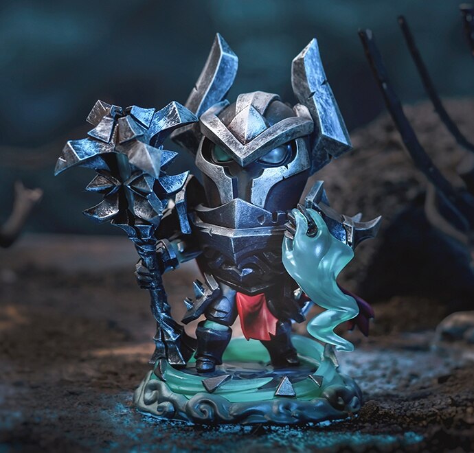 League Of Legends Mordekaiser Anime Game Peripheral LED Illuminated Model Q Version Figure Decoration Doll Collectibles Gifts