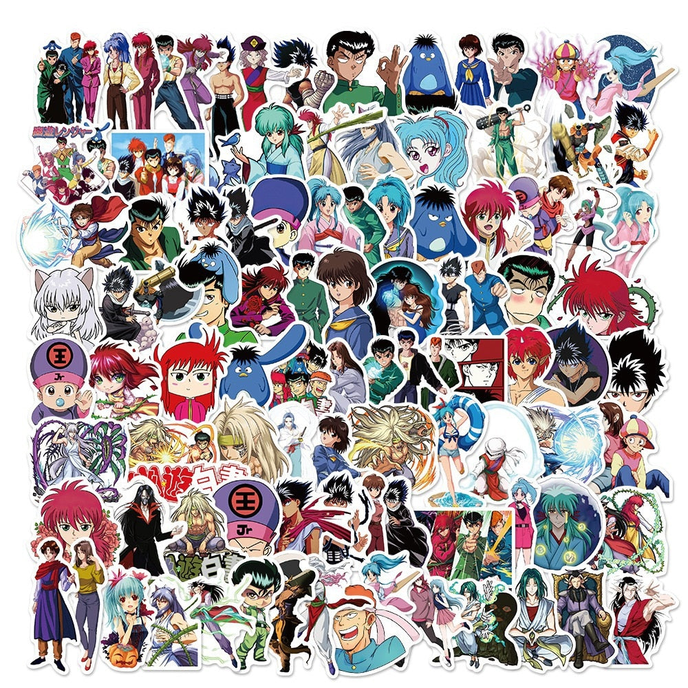 100pcs Varied Anime Stickers Attack on Titan / Spirited Away / Tokyo Avengers / Dragon Ball / Naruto Sticker Cute Sticker Pack