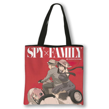 Japanese Anime Spy x Family Print Handbag Women Manga Characters Anya Shopping Bags Harajuku Totes Bag Canvas Shoulder Bags Gift