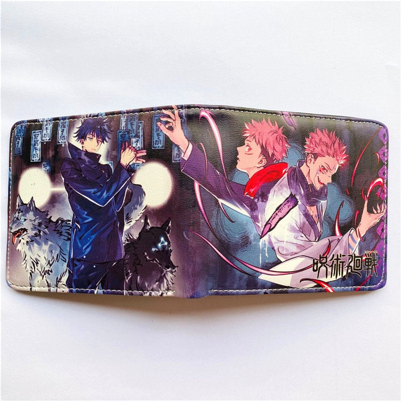 Anime Jujutsu Kaisen Wallet Fashion PU Leather Purse Itadori Yuji Fushiguro Megumi Cosplay Short Wallets Gift