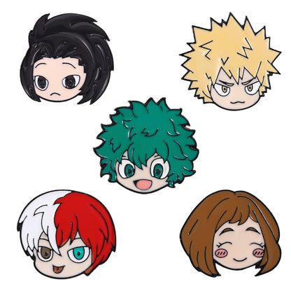 4-5pcs/Set Anime Pins Suit Enamel Pin JOJO's Bizarre Adventure Attack on Titan Jujutsu Kaisen Brooches Gift Friend Wholesale