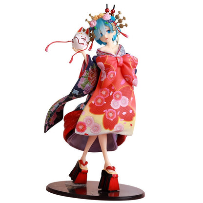 24cm Re: ZERO -Starting Life in Another World Anime Figure Rem Rem-Hanfu-Action Figure Ram Figure Collection Model Doll Toys