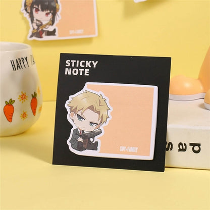 30 Sheets Anime Spy X Family Sticky Note Leave Message Memo Pad Stickers Tearable Memo Pads Notes Index Flags Tab Stationery