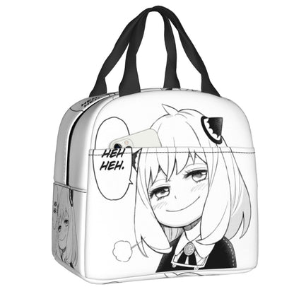 Spy X Family Anya Bond Cartoon Anime Resuable Lunch Boxes Multifunction Cooler Thermal Food Insulated Lunch Bag School Children