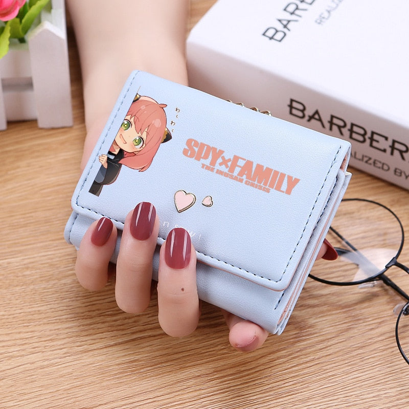 Anime Spy x Family Anya Short Purses Female Card Holder Wallets Lady Small Coin Pocket Mini Money Bag Portable Clutch