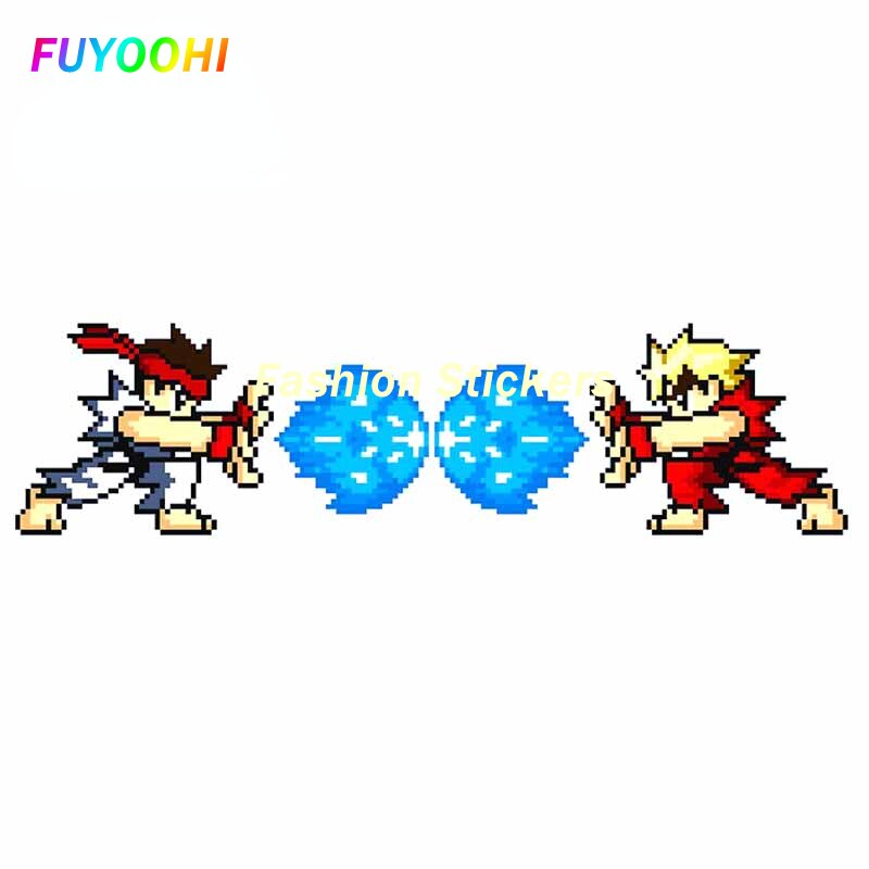 FUYOOHI Play Stickers for Street Fighter Vinyl Decals Creative Car Stickers Funny Waterproof Sunscreen Decoration Car Wrap