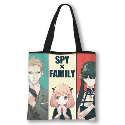 Japanese Anime Spy x Family Print Handbag Women Manga Characters Anya Shopping Bags Harajuku Totes Bag Canvas Shoulder Bags Gift