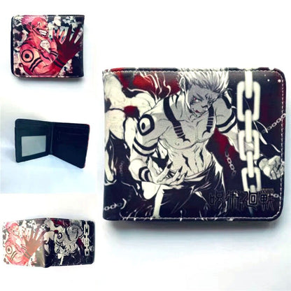 Anime Jujutsu Kaisen Wallet Fashion PU Leather Purse Itadori Yuji Fushiguro Megumi Cosplay Short Wallets Gift