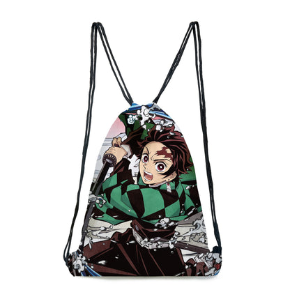 Japan Anime Kimetsu No Yaiba Demon Slayer Kamado Tanjirou Agatsuma Zenitsu Tomioka Giyuu Bunchy pocket Bag