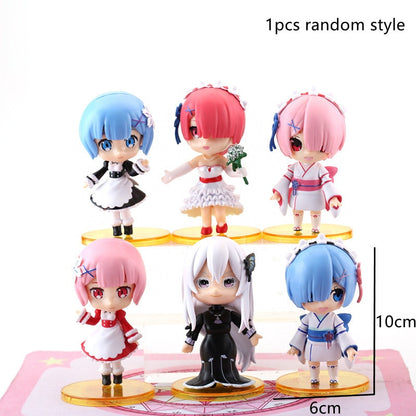 Anime Re: Zero In A Different World From Zero Rem Ram yellow skirt Figure cute Emilia PVC Action Figure Collection Model Toys