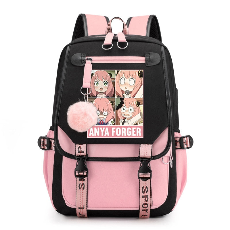 Spy X Family Anya Forger Anime Primary School Backpacks Waterproof Children School Bags Girls Travel Backpack SchoolBag Mochila