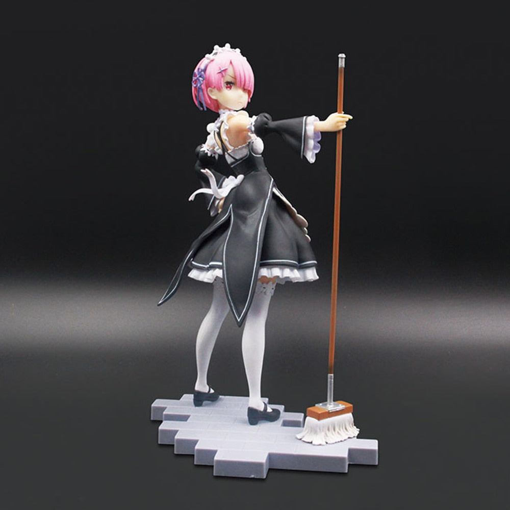 25cm Re: ZERO Starting Life in Another World Anime Figure Rem & Ram Twins Action Figure Rem/Ram Figure Collection Model Doll Toys