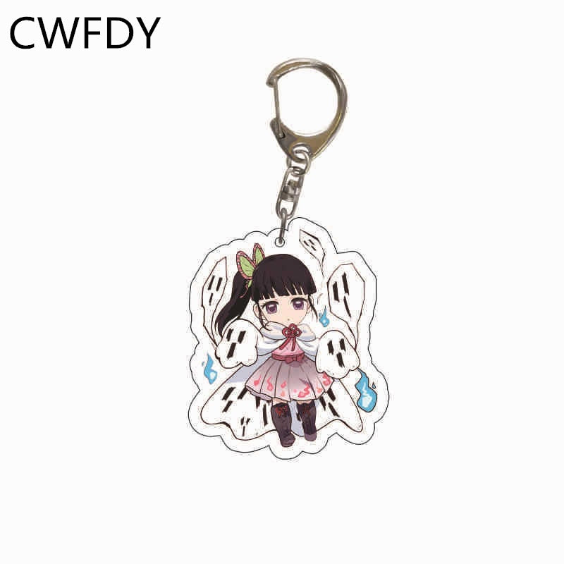 Anime Demon Slayer Kimetsu No Yaiba Keychain Kamado Tanjirou Kamado-Nezuko Tomioka Giyuu Acrylic Key Chain Cute Funny Cartoon