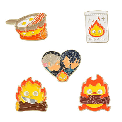 4-5pcs/Set Anime Pins Suit Enamel Pin JOJO's Bizarre Adventure Attack on Titan Jujutsu Kaisen Brooches Gift Friend Wholesale