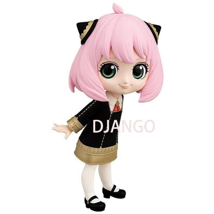 18CM Anya Forger PVC Replaceable Head Mini Spy X Family Figures Loid Forger Yor Forger Figurine Manga Doll Cute Toys