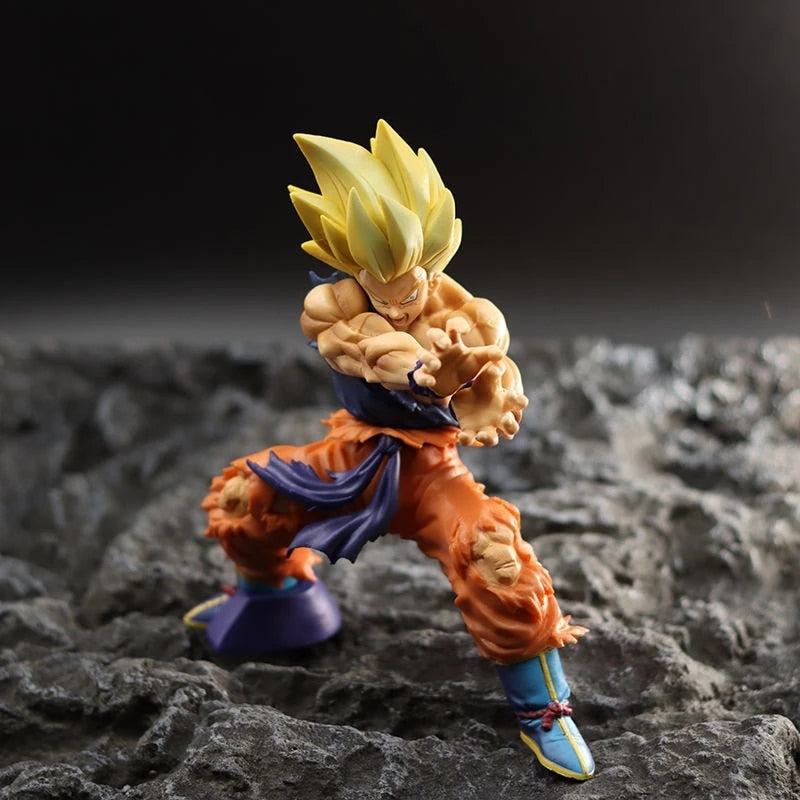 15.5CM Dragon Ball Anime Figure Battle Damage Shockwave Goku Manga Anime Statue PVC Action Figure Collection Model Toys Doll