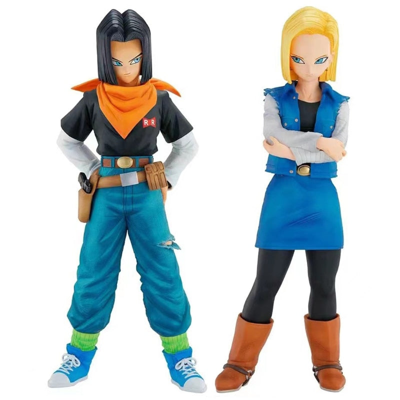 24CM Anime Dragon Ball Z Android 17 18 Figure Android 18 PVC Action Figures Collection Model Toys for Children Christmas Gifts