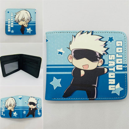 Anime Jujutsu Kaisen Wallet Fashion PU Leather Purse Itadori Yuji Fushiguro Megumi Cosplay Short Wallets Gift