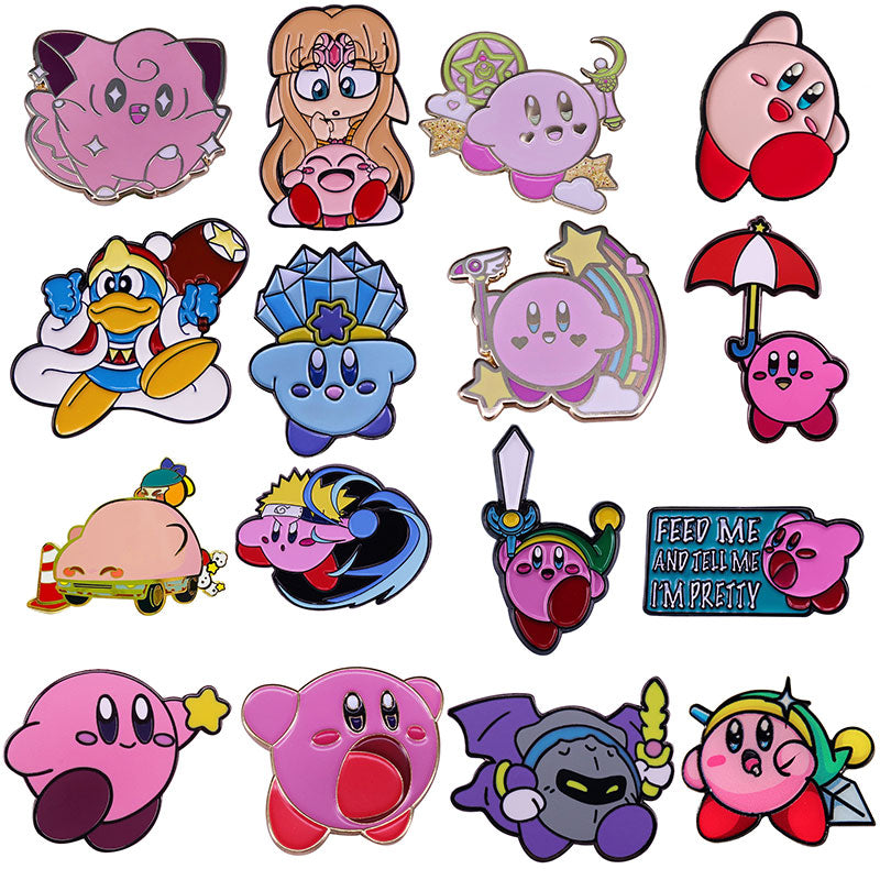 japan Game Kirby Anime Pins for Backpacks Badges on Manga Enamel Pin Accessories for Jewelry Cute Things Brooches Gift