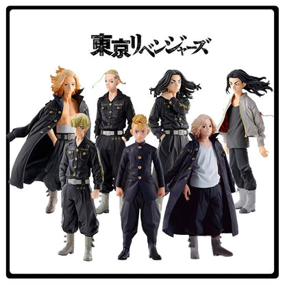 5pcs/set Tokyo Revengers Anime Figure Hanagaki Takemichi Mikey Draken Matsuno Chifuyu Baji Keisuke PVC Action Figure Model Doll