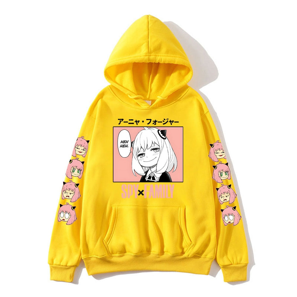 Anya Anime Spy X Family Hoodies Kawaii Cartoon Mens/WomenSweatshirt Tops Harajuku Unisex Couple Hoodie Plus Fashion Streetwear