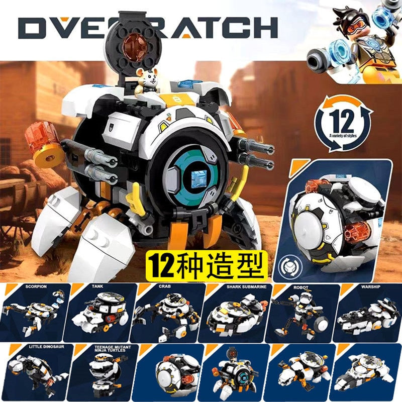 Overwatch Character Wrecking Ball Marvel Movie Iron Man Captain America Block Model Compatible LegoBall Brick Toys Gifts Boy