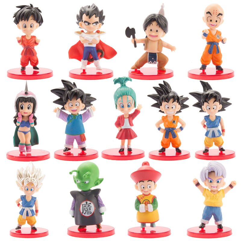 8/21pcs Dragon Ball Z Goku Vegeta Freeza Broly Action Anime Figure Draognball Super Saiyan Figura PVC Model Dolls Birthday Gifts