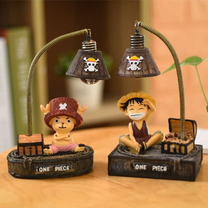 BANADAI Anime One Piece Luffy Figures Toy 17cm Cute One Piece Chopper Figure With Night Lamp Light Home Decoration Figuras Toys