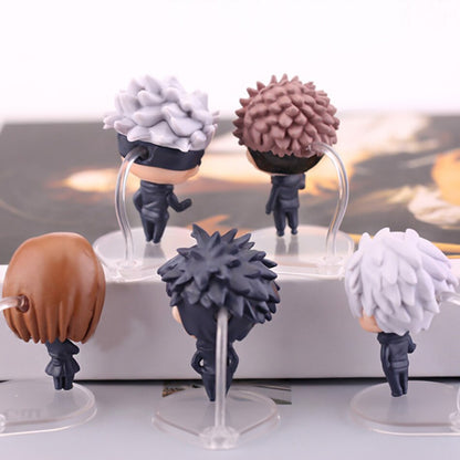 5Pcs Set Anime Jujutsu Kaisen Gojo Satoru Kugisaki Kawaii Figurines Q Version Pvc Action Figure Modle Toys Kids Birthday Gifts