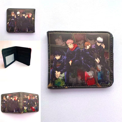 Anime Jujutsu Kaisen Wallet Fashion PU Leather Purse Itadori Yuji Fushiguro Megumi Cosplay Short Wallets Gift