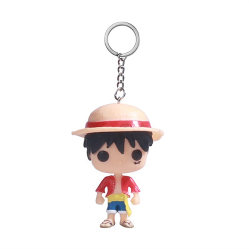 Original Anime ONE PIECE Keychain Tony Chopper Law Monkey·D·Luffy Minifigure Model Toys Collection Pendent Gift