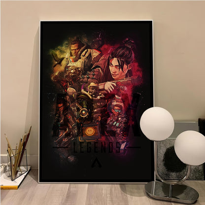 Apex Legends Game Anime Posters Kraft Paper Sticker DIY Room Bar Cafe Nordic Home Decor