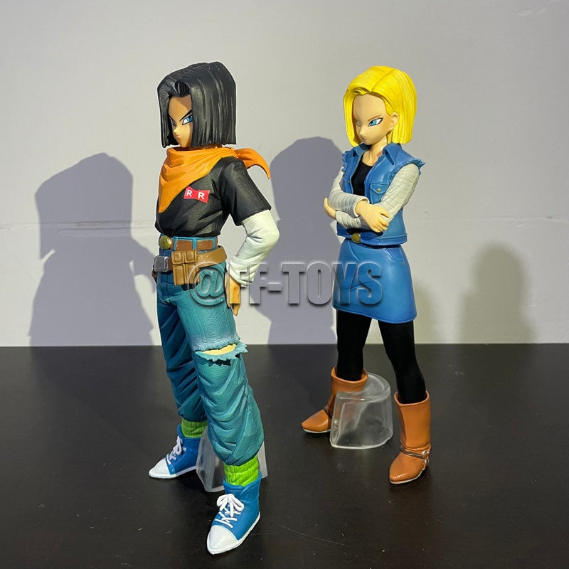 24CM Anime Dragon Ball Z Android 17 18 Figure Android 18 PVC Action Figures Collection Model Toys for Children Christmas Gifts