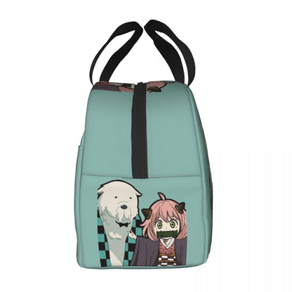 Spy X Family Anya Bond Cartoon Anime Resuable Lunch Boxes Multifunction Cooler Thermal Food Insulated Lunch Bag School Children