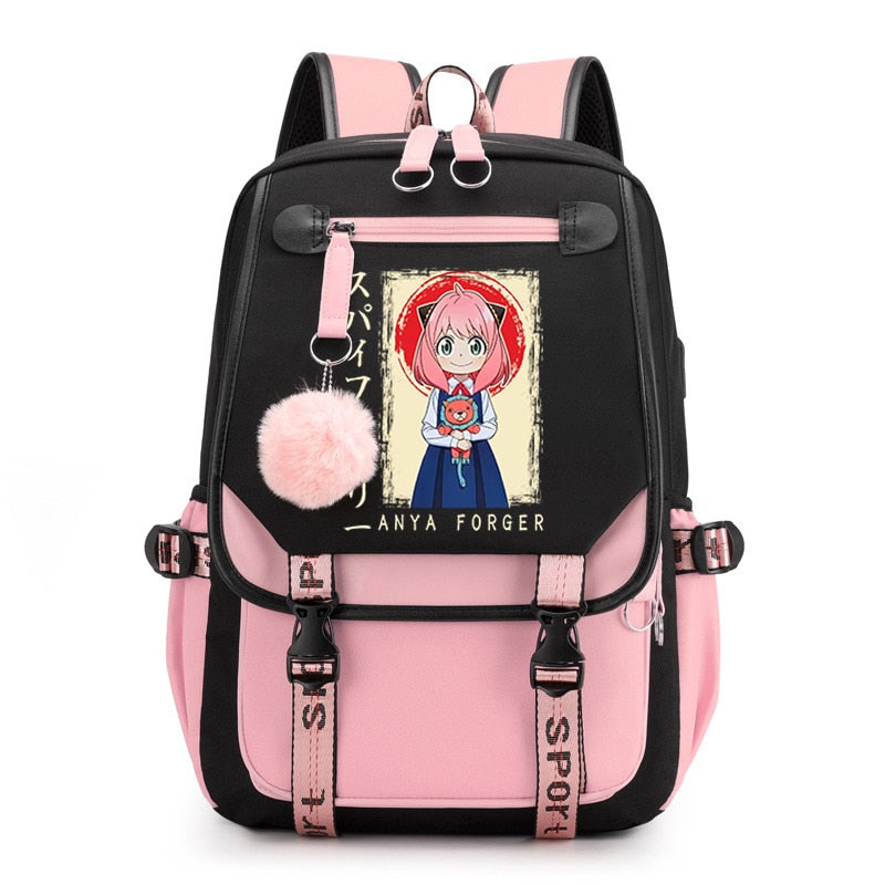 Spy X Family Anya Forger Anime Primary School Backpacks Waterproof Children School Bags Girls Travel Backpack SchoolBag Mochila