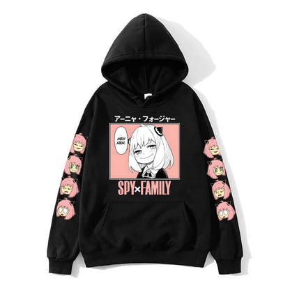 Anya Anime Spy X Family Hoodies Kawaii Cartoon Mens/WomenSweatshirt Tops Harajuku Unisex Couple Hoodie Plus Fashion Streetwear