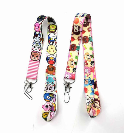 Cartoon Animal Crossing Key Lanyard ID Badge Holders Animal Phone Neck Straps with Keyring Phone Accessories D062