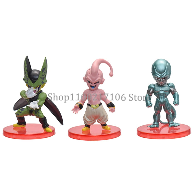 8/21pcs Dragon Ball Z Goku Vegeta Freeza Broly Action Anime Figure Draognball Super Saiyan Figura PVC Model Dolls Birthday Gifts