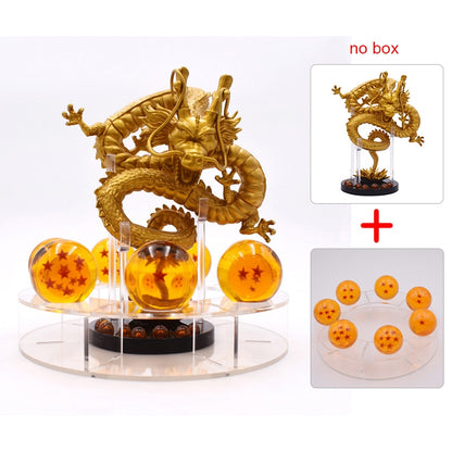 Dragon Ball Z Anime Shenlong Figures Set Esferas Del Dragon and 7 Stars Dragonball Balls 3.5cm Shelf Figurine Collection Model