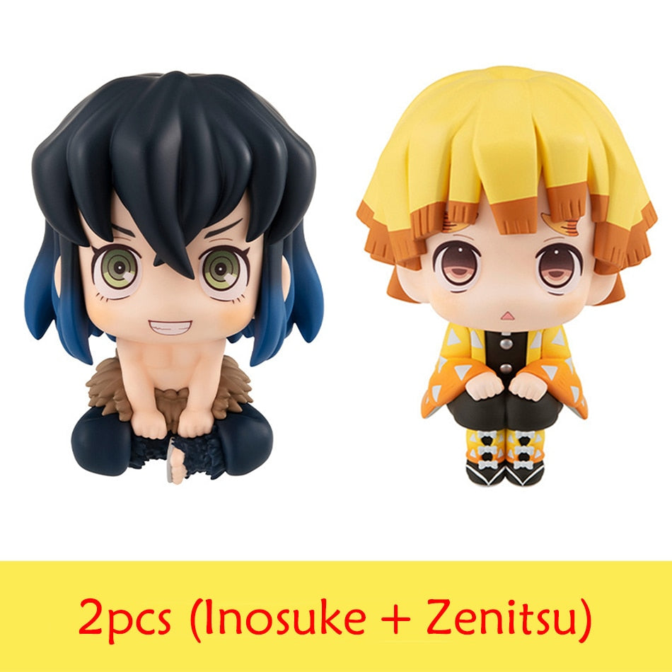 Anime Demon Slayer Figure 7cm Nezuko Tanjirou Zenitsu Inosuke Kyoujurou Kanawo Kawaii Toy Q Figural PVC Model Gift