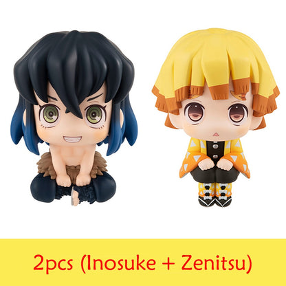 Anime Demon Slayer Figure 7cm Nezuko Tanjirou Zenitsu Inosuke Kyoujurou Kanawo Kawaii Toy Q Figural PVC Model Gift