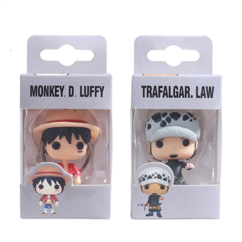 Original Anime ONE PIECE Keychain Tony Chopper Law Monkey·D·Luffy Minifigure Model Toys Collection Pendent Gift