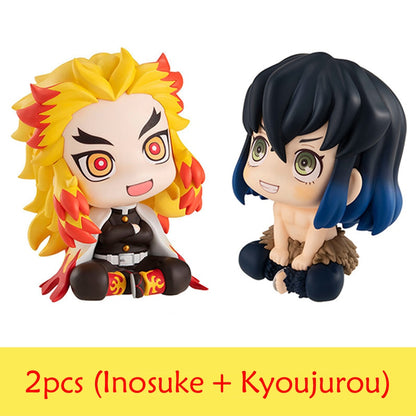 Anime Demon Slayer Figure 7cm Nezuko Tanjirou Zenitsu Inosuke Kyoujurou Kanawo Kawaii Toy Q Figural PVC Model Gift