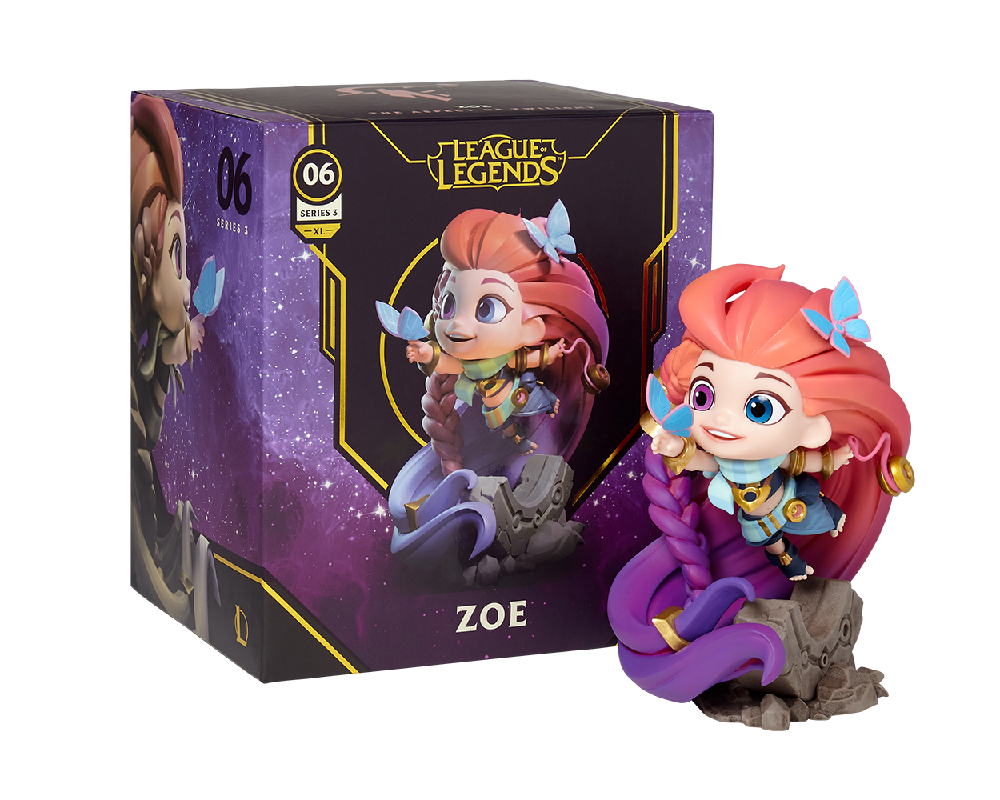 League Of Legends Aspect Of Twilight Zoe Q Version Action Figures Game Periphery Model Desktop Collectibles Gift Toy For Boy