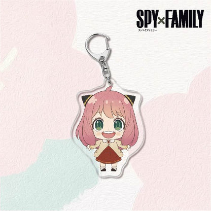 Kawaii Spy X Family Cosplay Keychain Twilight Yor Forger Anya Forger Keyring Cartoon Print Acrylic Key Chain Ring Anime Jewelry