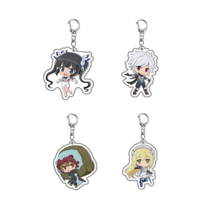 Anime DanMachi Is It Wrong To Try To Pick Up Girls In A Dungeon Keychain Jewelry Gift Original Accessories Firgures Car Cute Toy